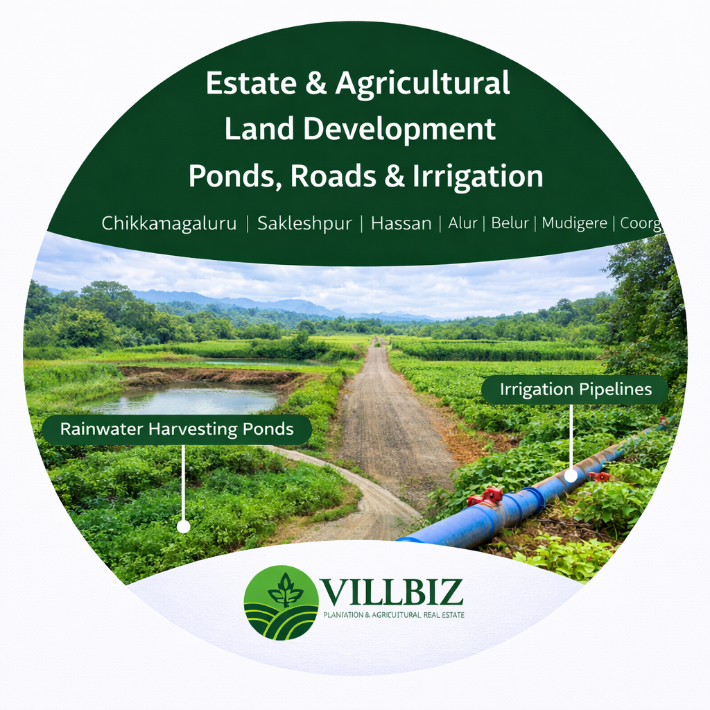 Estate & Agricultural Land Development – Ponds, Roads & Irrigation